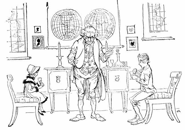 HE PRODUCED A DECANTER OF CURIOUSLY LIGHT WINE, AND A BLOCK OF CURIOUSLY HEAVY CAKE